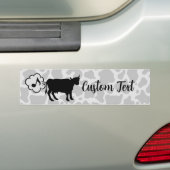 牛メタンアイコンバンパーステッカー バンパーステッカー (車上)