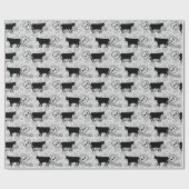 牛メタンアイコン包装紙 ラッピングペーパー (フラット)