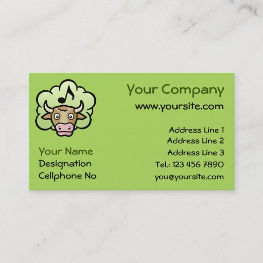 牛メタン漫画の名刺 名刺 (正面)