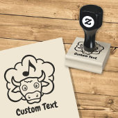 牛メタン漫画ゴム印 ラバースタンプ