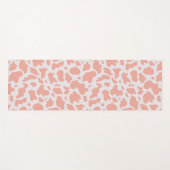 牛モダンプリントピンクヨガマット ヨガマット (正面(横))