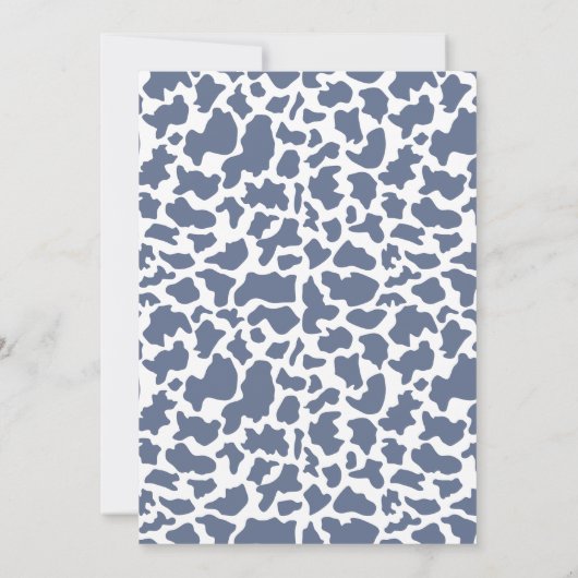 牛モーモープリントファームガール2nd誕生日 招待状 (裏面)