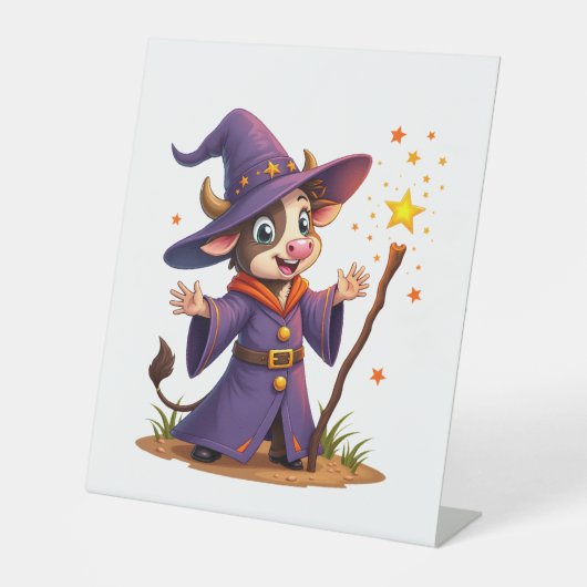 牛モー魔術師 台座サイン (正面)