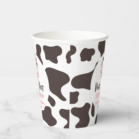 牛モー2歳の誕生日パーティーモー2頭を回す 紙コップ (右)