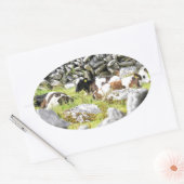 牛モー 楕円形シール (封筒)