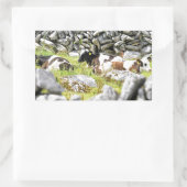 牛モー 長方形シール (バッグ)