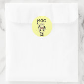 牛モーTシャツとギフト ラウンドシール (バッグ)