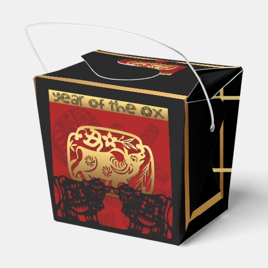 牛中国のカスタム年〔占星術の〕十二宮図誕生日TOFB1 フェイバーボックス (裏面サイド)