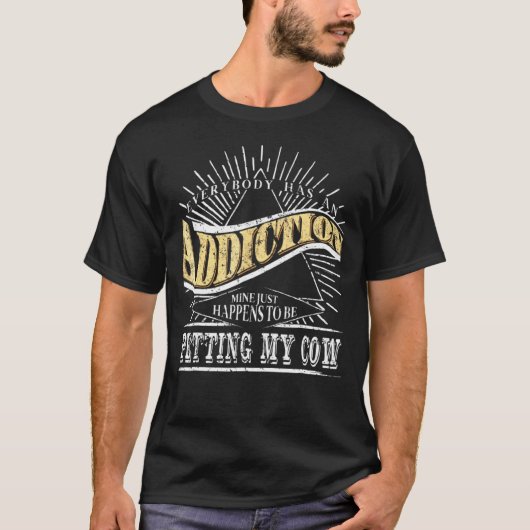 牛中毒 牛飼い 牛好き 私の牛 Tシャツ (正面)