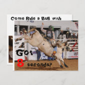 牛乗り競技の招待 招待状 (正面/裏面)