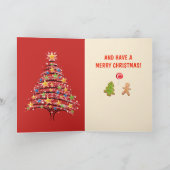 牛乳おもしろいとクッキーのクリスマス カード (内部)