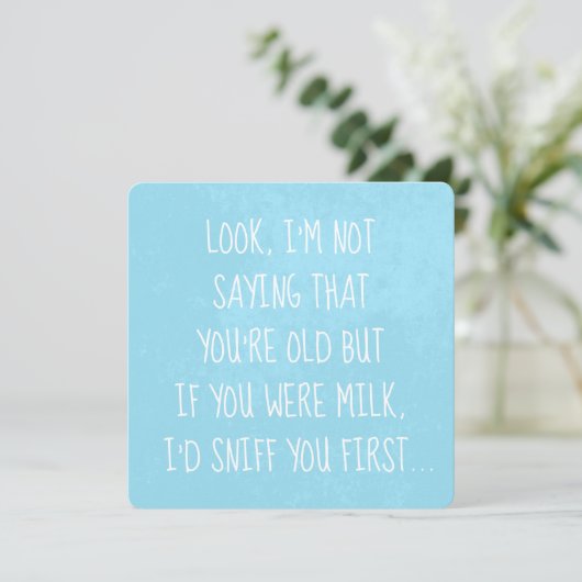 牛乳だったら笑って 丘を越えてもお誕生日 カード (スタンド正面)