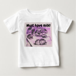 牛乳ちょうだい ベビーTシャツ
