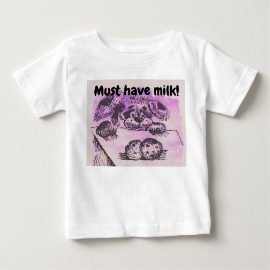 牛乳ちょうだい ベビーTシャツ (正面)
