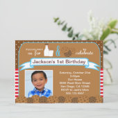 牛乳とクッキーのバースデーパーティ招待状写真 招待状 (スタンド正面)