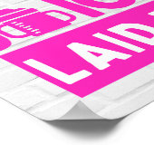 牛乳とジュースのサイピン黒&ピンクヒップホップ ポスター (角)