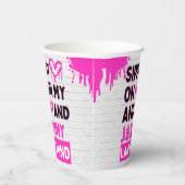 牛乳とジュースのピンクヒップホップのサイピン 紙コップ (右)