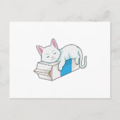 牛乳と猫 ポストカード (正面)