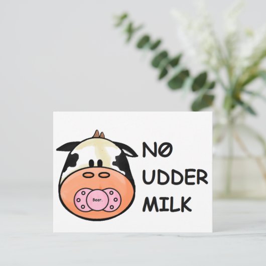 牛乳なし ポストカード (スタンド正面)
