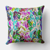 牛乳に浸した色と光沢のある石の形 クッション (裏面)