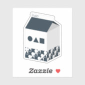 牛乳のステッカーカートン – 円、三角形、四角 シール (シート)