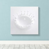 牛乳のスプラッシュ キャンバスプリント (インサイチュ (ウッドフロア))