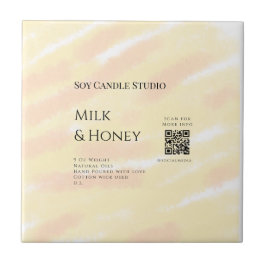 牛乳はちみつ大豆キャンドルビジネス追加q rコードテックス タイル