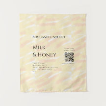 牛乳はちみつ大豆キャンドルビジネス追加q rコードテックス