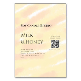 牛乳はちみつ大豆キャンドルビジネス追加q rコードテックス テーブルナンバー