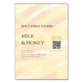 牛乳はちみつ大豆キャンドルビジネス追加q rコードテックス テーブルナンバー (裏面)