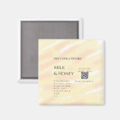 牛乳はちみつ大豆キャンドルビジネス追加q rコードテックス マグネット (正面/裏面)