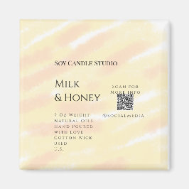 牛乳はちみつ大豆キャンドルビジネス追加q rコードテックス マグネット