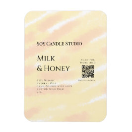 牛乳はちみつ大豆キャンドルビジネス追加q rコードテックス マグネット