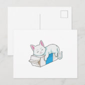 牛乳を持った猫 ポストカード (正面/裏面)