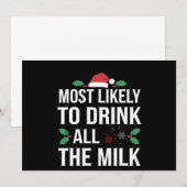 牛乳を飲み干す可能性大クリスマスマッチ 案内状 (正面/裏面)