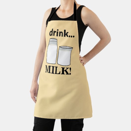 牛乳を飲む牛乳 エプロン (インサイチュ)