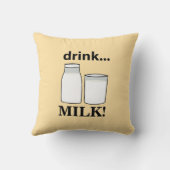 牛乳を飲む牛乳 クッション (裏面)