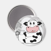 牛乳を飲む マグネット (正面/裏面)