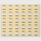 牛乳を飲む ラッピングペーパー (フラット)