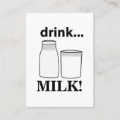 牛乳を飲む 名刺 (正面)