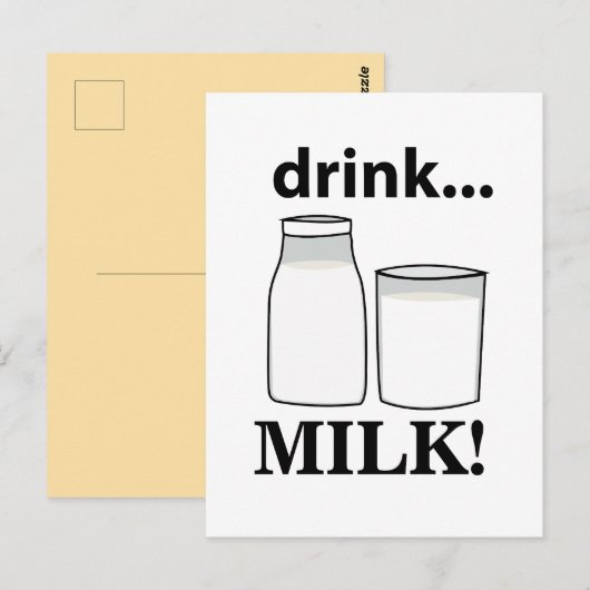 牛乳を飲もう ポストカード (正面/裏面)