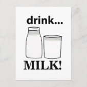 牛乳を飲もう ポストカード (正面)