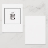 牛乳カード、牛のイラスト入りグリーティングカード、面白いカード ノートカード (正面/裏面)
