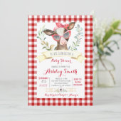 牛乳ベビーシャワーの誘い女の子 招待状 (スタンド正面)