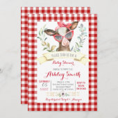 牛乳ベビーシャワーの誘い女の子 招待状 (正面/裏面)