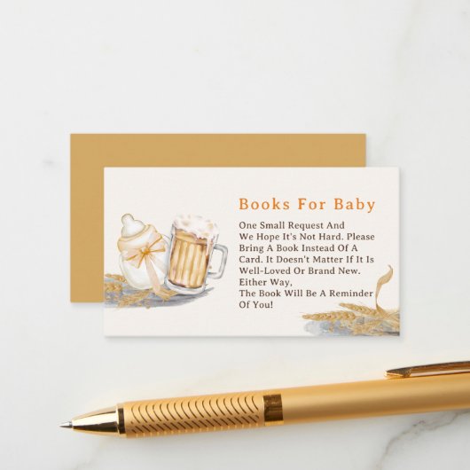 牛乳ボトルベビー製外包紙用ビールブック エンクロージャーカード (正面/裏面インサイチュ)