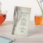 牛乳ボトル農場のメニューに結婚乾燥大麦 台座サイン (インサイチュ)