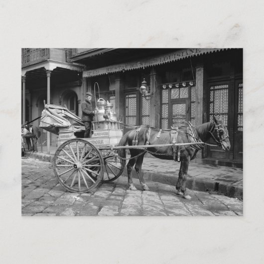 牛乳配達用馬車 1903年 ポストカード (正面)