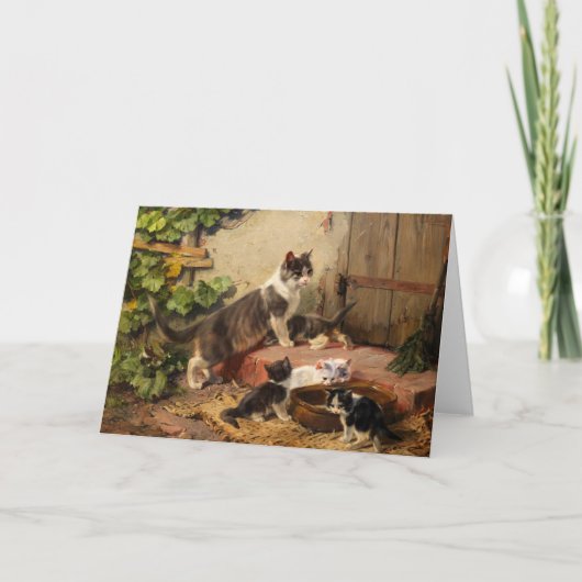 牛乳鉢の猫 | ジュリアス・アダム カード (正面)