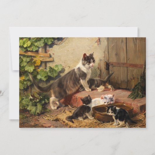 牛乳鉢の猫 | ジュリアス・アダム カード (正面)